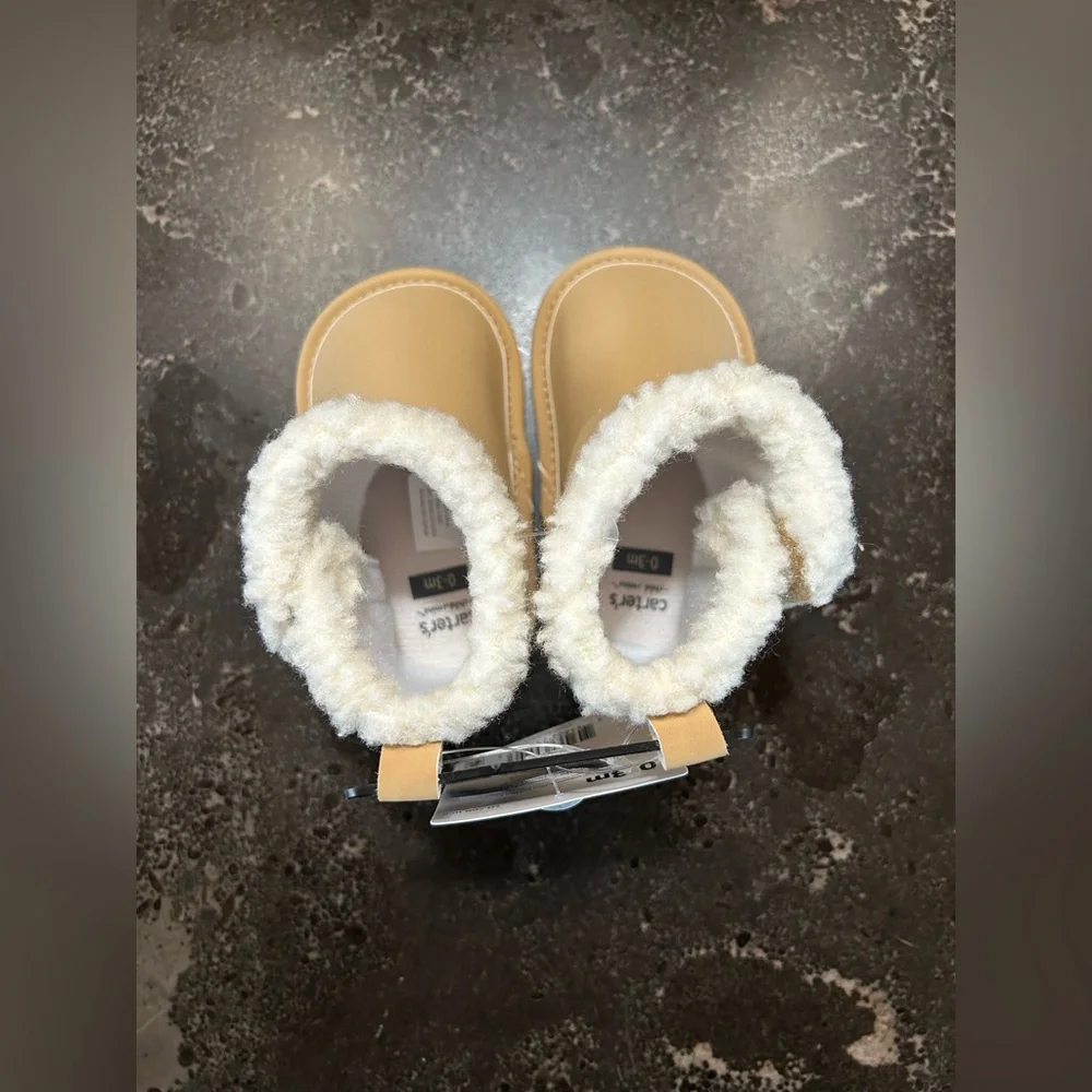 Carter's | Child of Mine Infant Girl Tan Faux Fur Boots